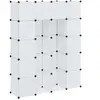 vidaXL Armoire modulaire 14 compartiments blanc 37 x 146 x 180,5 cm