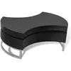 vidaXL Table basse à forme réglable Haute brillance Noir
