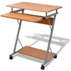 vidaXL Bureau d'ordinateur avec plateau à clavier coulissant Marron
