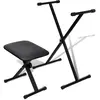 vidaXL Ensemble de tabouret et support réglable de piano