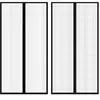 vidaXL Rideau de porte contre insectes 210x100cm 2 pcs magnétique noir