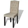 vidaXL Chaises à manger lot de 6 poil de chameau tissu