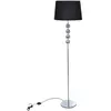 vidaXL Lampadaire avec support haut Décoration à 4 boules Noir