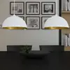 vidaXL Plafonnier 2 pcs Hauteur réglable Semi-sphérique Blanc