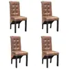 vidaXL Chaises à manger lot de 4 marron similicuir