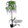 vidaXL Wisteria artificiel avec Pot 120 cm
