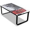 vidaXL Table basse avec impression de cabine téléphonique Dessus verre