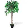 vidaXL Palmier Artificiel Plastique avec Pot 110 cm