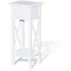vidaXL Table d'appoint avec tiroir Blanc