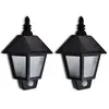 vidaXL Applique murale solaire avec capteur de mouvement 2 pcs