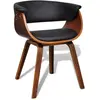 vidaXL Chaise De Salle À Manger Bois Courbé Et Similicuir
