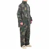 vidaXL Combinaison de pluie avec capuche 2 pcs Hommes Camouflage L