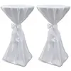 vidaXL Housse de table blanche avec ruban 70 cm 2 pièces