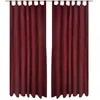 vidaXL 2 pcs Rideau à Passant Micro Satin Bordeaux 140 x 175 cm