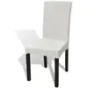 vidaXL Housses de chaise élastiques droites 6 pcs Crème