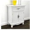 vidaXL Armoire avec 2 portes et 1 tiroir Bois Blanc