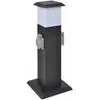 vidaXL Pilier avec lampe pour prise de jardin Noir