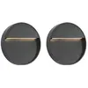 vidaXL Appliques murales à LED d'extérieur 2 pcs 3 W Noir Rond