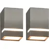 vidaXL Appliques murales d'extérieur 2 pcs 35 W Argenté Rectangulaire
