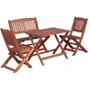 vidaXL Ensemble à manger d'extérieur 4 pcs pour enfants Eucalyptus