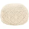 vidaXL Pouf fait à la main en macramé 45 x 30 cm Coton