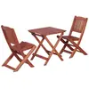 vidaXL Ensemble de bistro 3 pcs pour enfants Bois d'eucalyptus solide