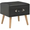 vidaXL Table de chevet Noir 40x35x40 cm Similicuir