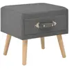 vidaXL Table de chevet Gris foncé 40x35x40 cm Tissu