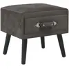 vidaXL Table de chevet Gris 40x35x40 cm Velours