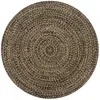 vidaXL Tapis fait à la main jute noir et naturel 150 cm
