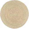 vidaXL Tapis fait à la main Jute avec design de spirale Blanc 150 cm