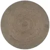 vidaXL Tapis fait à la main Jute Rond 150 cm Gris