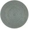 vidaXL Tapis fait à la main Jute Rond 90 cm Vert olive