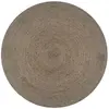 vidaXL Tapis fait à la main Jute Rond 90 cm Gris