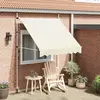 vidaXL Auvent manuel rétractable 200 cm Crème