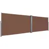 vidaXL Auvent latéral rétractable 160 x 600 cm Marron