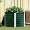 vidaXL Lit surélevé de jardin Acier galvanisé 129x129x77 cm Vert