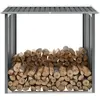 vidaXL Abri de stockage de bois Acier galvanisé 172x91x154 cm Gris