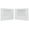 vidaXL Paroi de tente de réception 2 pcs avec fenêtre PE Blanc