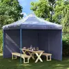 vidaXL Paroi de tente de réception 2pcs avec fermeture éclair PE Bleu