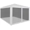vidaXL Tente de réception avec 4 parois en maille 4 x 3 m
