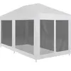 vidaXL Tente de réception avec 6 parois en maille 4 x 3 m