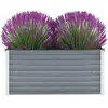 vidaXL Lit surélevé de jardin Acier galvanisé 100x40x45 cm Gris
