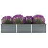 vidaXL Lit surélevé de jardin Acier galvanisé 240x80x45 cm Gris