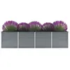 vidaXL Lit surélevé de jardin Acier galvanisé 320x80x77 cm Gris