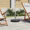 vidaXL Socle de parasol Granite 28,5 kg Rond Noir