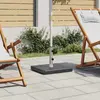 vidaXL Socle de parasol Granite 28,5 kg Carré Noir