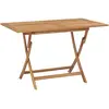 vidaXL Table pliable de jardin 120x70x75 cm Bois de teck solide