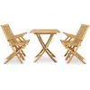 vidaXL Mobilier à dîner d'extérieur 5 pcs Bois de teck massif