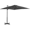 vidaXL Parasol en porte-à-faux Mât en aluminium 250x250 cm Anthracite